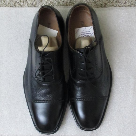 NWOT Magnanni Men\'s Black Oxfords/Derbys Leather Cap Toe Shoes Made in Spain main image 7